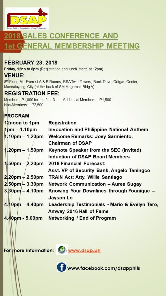 1st DSAP GMM 2018